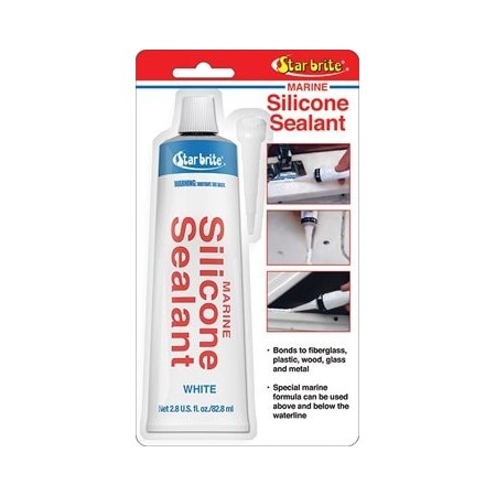 Star Brite 3 Oz.White Silicone, No 82101 82101